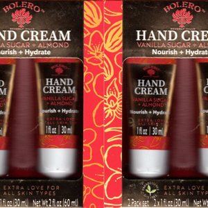 Vanilla Sugar + Almond Nourish + Hydrate Hand Cream 2 Pack Set Moisturize 2 x 1f